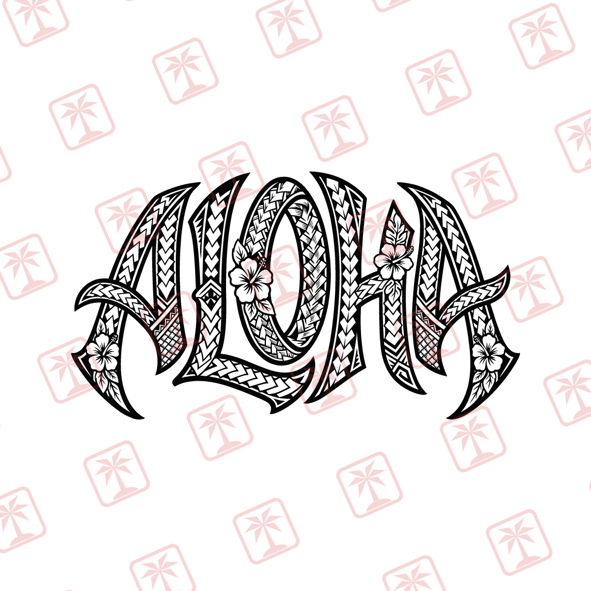 Aloha — tribal island SVG cut file