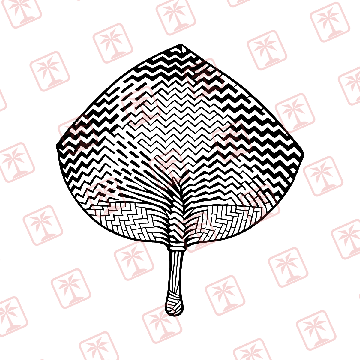 Pacific Island Woven Fans — tribal island SVG cut file