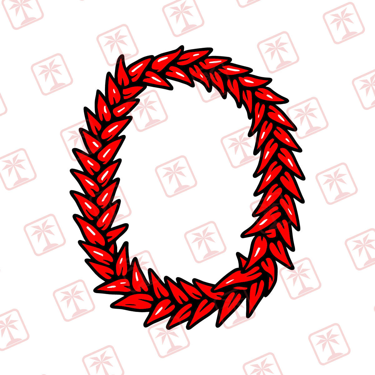 Samoa Ula Fala Necklace — tribal island SVG cut file