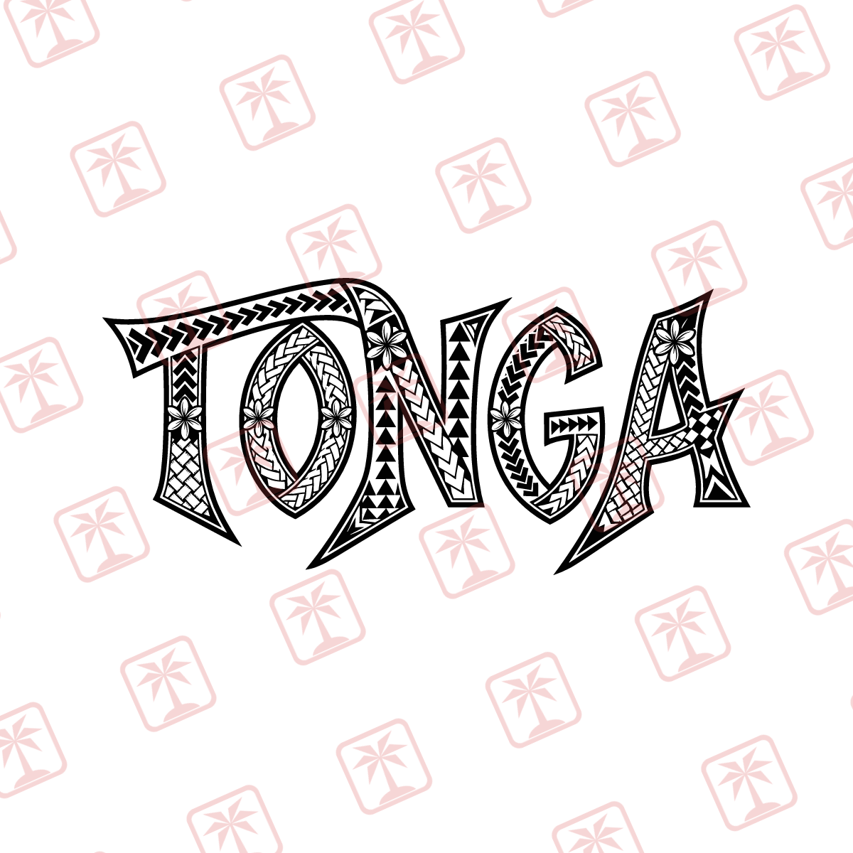 Tonga II — tribal island SVG cut file