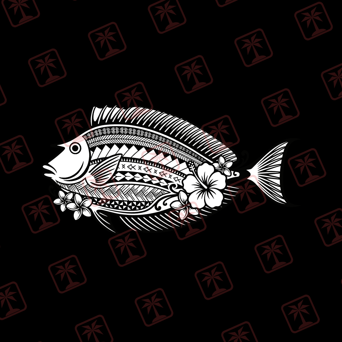 Tribal Fish II — tribal island SVG cut file