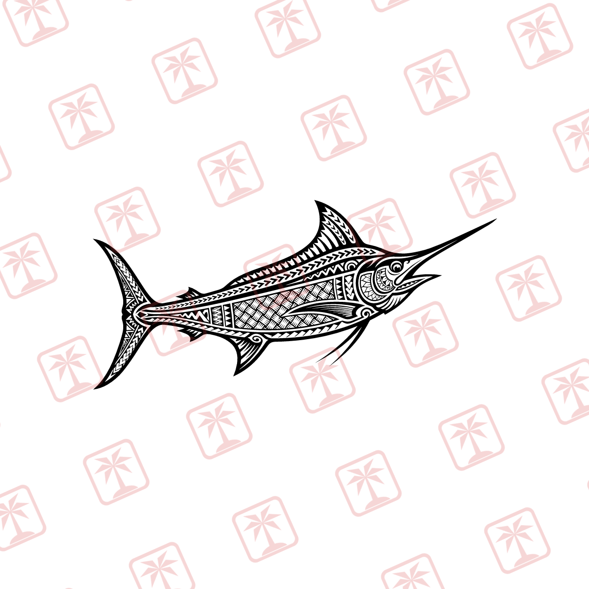 Tribal Marlin — tribal island SVG cut file