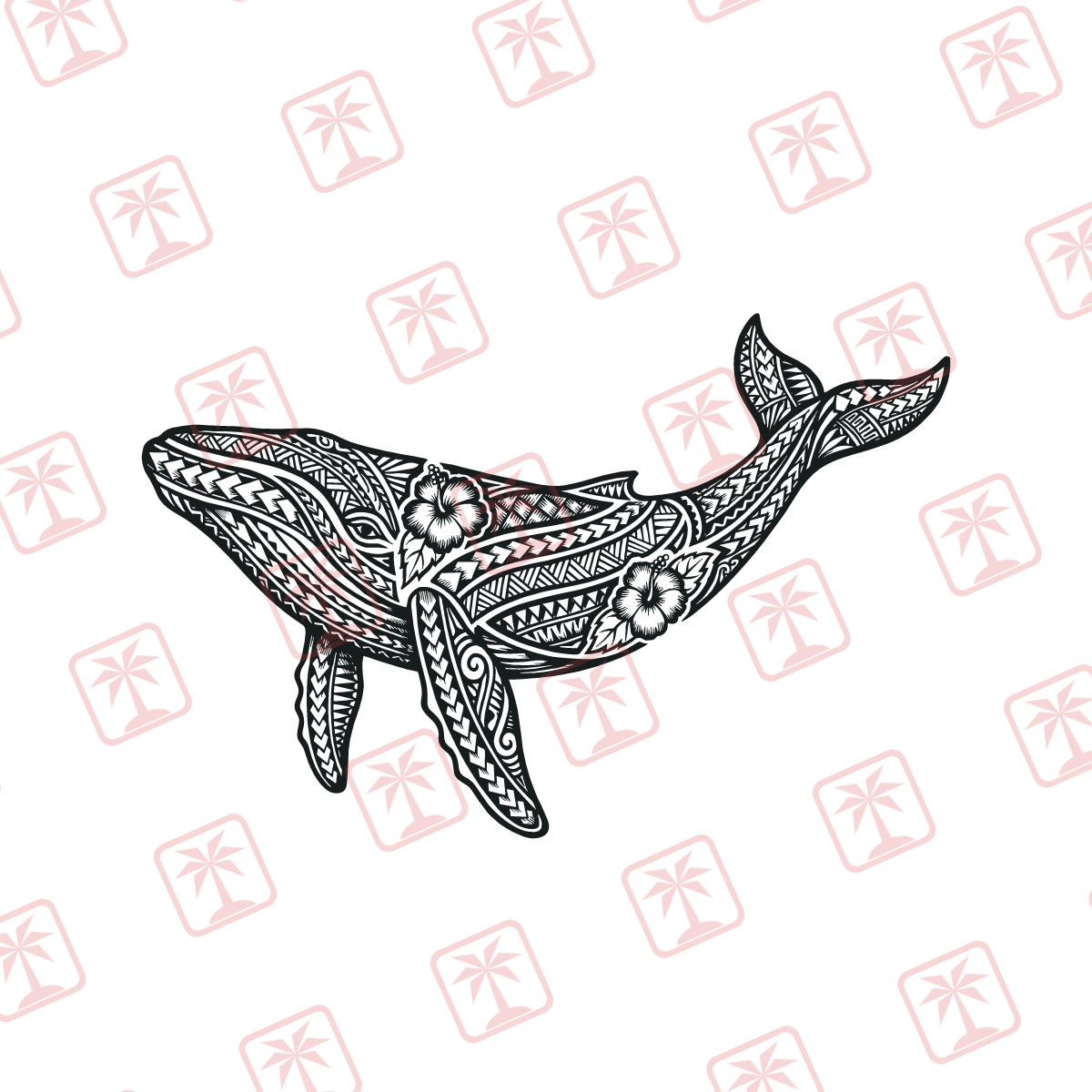 Tribal Whale — tribal island SVG cut file